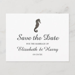 Clay Seahorse Beach Wedding Save the Date Briefkaart