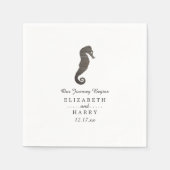 Clay Seahorse Beach Wedding Servet (Voorkant)