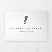 Clay Seahorse Trouwsuite Drieluik Uitnodiging (Cover)