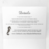 Clay Seahorse Trouwsuite Drieluik Uitnodiging (Binnenzijde eerst)