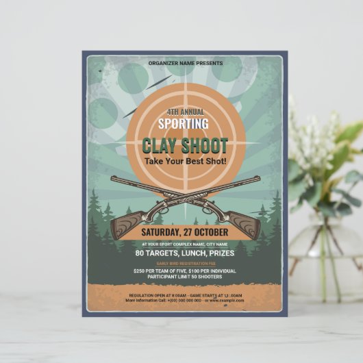 Clay Shoot Voltooiingsflyer (Staand voorkant)