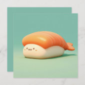 Clay Shrimp Nigiri Sushi Illustration Postcard (Voorkant / Achterkant)