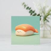 Clay Shrimp Nigiri Sushi Illustration Postcard (Staand voorkant)