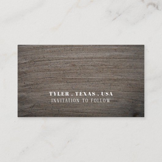 Clay Slab-effect, sparen de Datum Informatiekaartje (Achterkant)