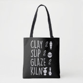 Clay Slip Glaze Kiln Pottery Ceramic Tote Bag (Voorkant)