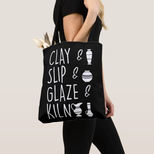 Clay Slip Glaze Kiln Pottery Ceramic Tote Bag (Dichtbij)