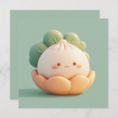 Clay Steamed Dumpling in Floral Bloom Postcard (Voorkant / Achterkant)