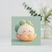 Clay Steamed Dumpling in Floral Bloom Postcard (Staand voorkant)