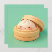 Clay Steamed Dumpling in Steamer Basket Postcard (Voorkant / Achterkant)