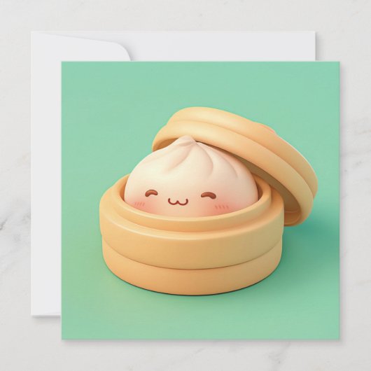 Clay Steamed Dumpling in Steamer Basket Postcard (Voorkant)