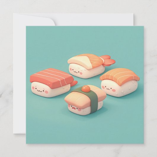 Clay Sushi Nigiri Variety Platter Postcard (Voorkant)