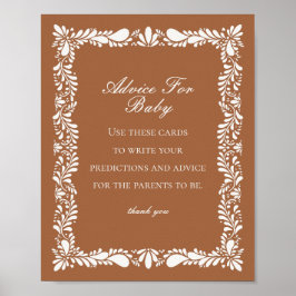 Clay Talavera Tegel Advies voor Baby shower Game Poster