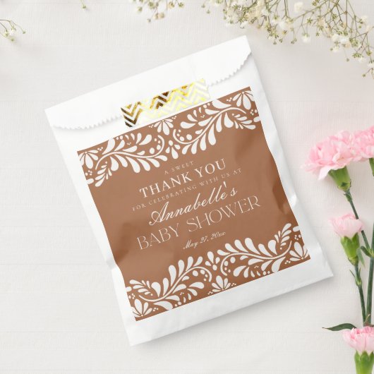 Clay Talavera Tegel Fiesta Baby shower Dessert Bedankzakje (Gezegeld)