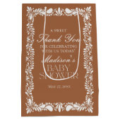 Clay Talavera Tegel Fiesta Baby shower Favors Medium Cadeauzakje (Achterkant)