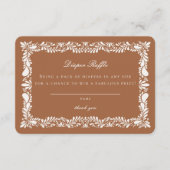 Clay Talavera Tegel Luier Raffle Invitation Insert Informatiekaartje (Voorkant)