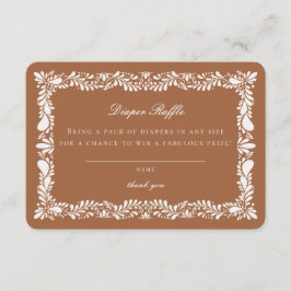 Clay Talavera Tegel Luier Raffle Invitation Insert Informatiekaartje