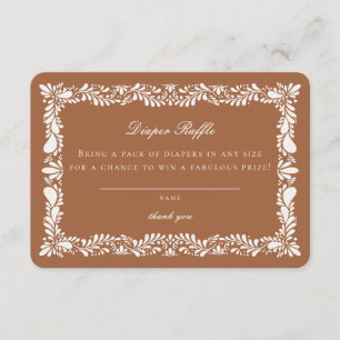 Clay Talavera Tegel Luier Raffle Invitation Insert Informatiekaartje