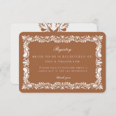 Clay Talavera Tegel Registry Kaart Invitation Inse (Voorkant / Achterkant)