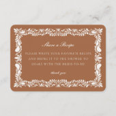 Clay Talavera Tegel Share Recept Uitnodiging Invoe Informatiekaartje (Voorkant)