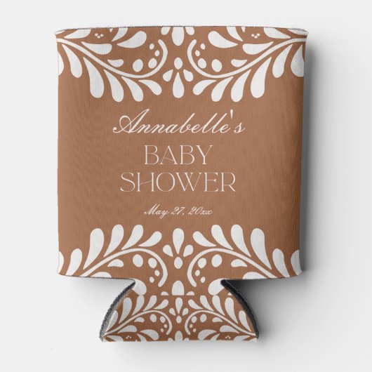 Clay Talavera Tegel Spaans Fiesta Baby shower Blikjeskoeler (Voorkant)