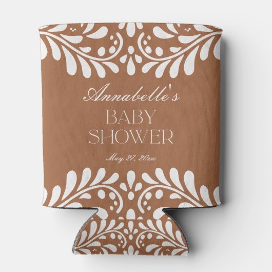 Clay Talavera Tegel Spaans Fiesta Baby shower Blikjeskoeler (Achterkant)