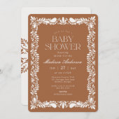 Clay Talavera Tegel Spaans Fiesta Baby shower Kaart (Voorkant / Achterkant)