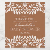 Clay Talavera Tegel Spaans Fiesta Baby shower Wijn Etiket (Enkel label)