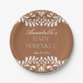 Clay Talavera Tegel Spaans Fiesta Baby Spinkle Papieren Bordje (Voorkant)