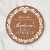 Clay Talavera Tegel Spaans Fiesta Baby Sprinkle Bedankjes Labels (Achterkant)