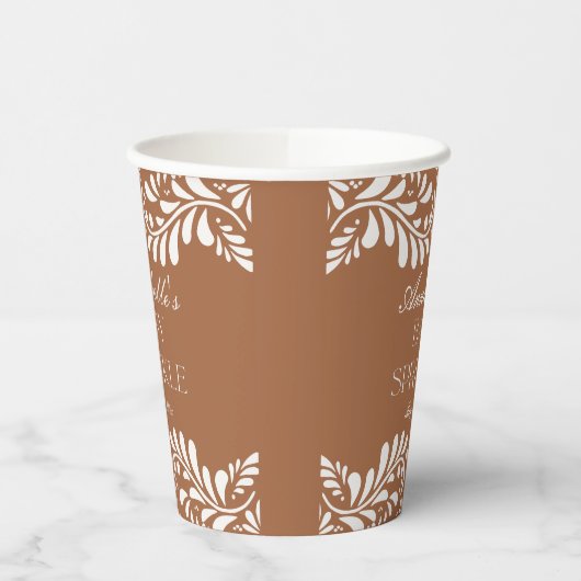 Clay Talavera Tegel Spaans Fiesta Baby Sprinkle Papieren Bekers (Links)