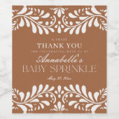 Clay Talavera Tegel Spaans Fiesta Baby Sprinkle Wijn Etiket (Enkel label)