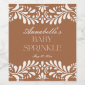Clay Talavera Tegel Spaans Fiesta Baby Sprinkle Wijn Etiket (Enkel label)