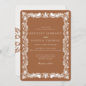 Clay Talavera Tegel Spaans Fiesta bruiloft Kaart (Voorkant / Achterkant)