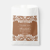 Clay Talavera Tegel Spaans Fiesta Doopsel Dessert Bedankzakje (Voorkant)