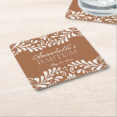 Clay Talavera Tegel Spaans Fiesta Doopsel Kartonnen Onderzetters (Schuin)