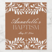 Clay Talavera Tegel Spaans Fiesta Doopsel Wijn Etiket (Enkel label)