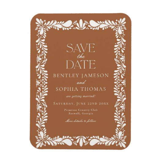 Clay Talavera Tegel Spaans Fiesta Save the Date Magneet (Verticaal)