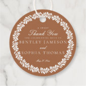 Clay Talavera Tegel Spaans Fiesta Trouwcirkel Bedankjes Labels (Achterkant)