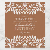 Clay Talavera Tegel Spaans Fiesta verjaardag Wijn Etiket (Enkel label)