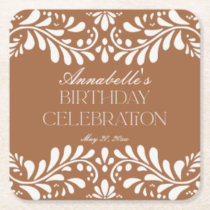 Clay Talavera Tegel Spaans Fiesta verjaardagsfeest Kartonnen Onderzetters