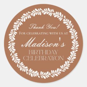 Clay Talavera Tegel Spaans Fiesta Verjaardagsgunst Ronde Sticker