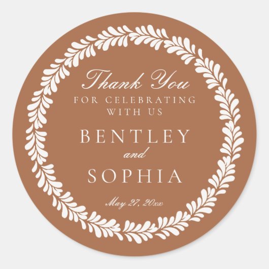 Clay Talavera Tegel Spaans Fiesta Wedding Favoriet Ronde Sticker (Voorkant)