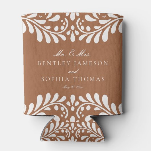 Clay Talavera Tegel Spaans Fiesta Wedding Favors Blikjeskoeler (Achterkant)