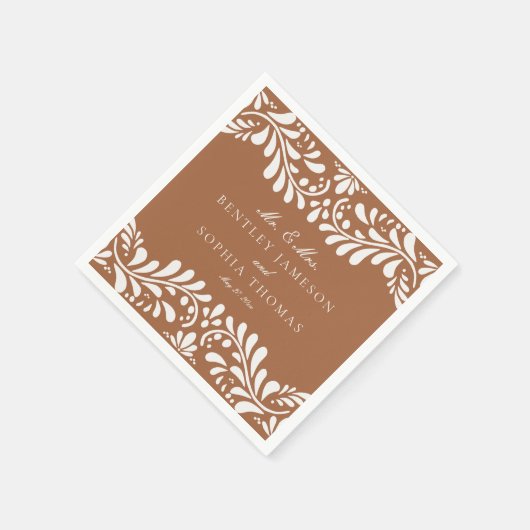 Clay Talavera Tegel Spaanse stijl Fiesta bruiloft Servet (Hoek)