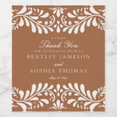 Clay Talavera Tegel Spaanse stijl Fiesta bruiloft Wijn Etiket (Enkel label)