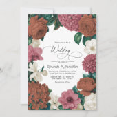 Clay Terracotta, Desert Rose & Pale Oat Wedding Kaart (Voorkant)