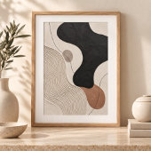 Clay Tide | Minimal Abstract Plaster Art Print