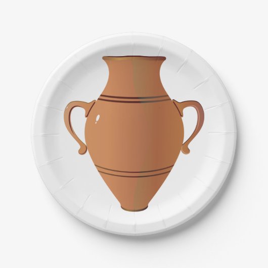 Clay Vase Paper-Borden Papieren Bordje (Voorkant)