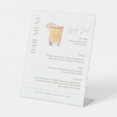 CLAY Wedding Bar Menu, Signature Drink Reclamebord Met Voetstuk (Voorkant)