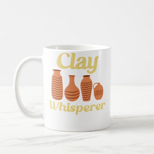 Clay Whisperer Ceramic Funny Pottery Koffiemok (Links)